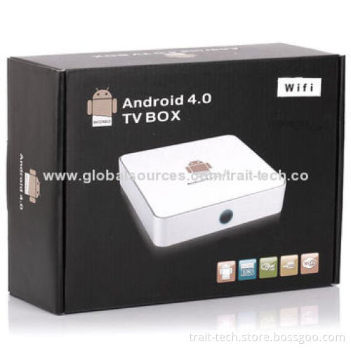 Android 4.0 Media HD 1080P Smart TV Box with WIFI, HDMI + USB + RJ45 Interface